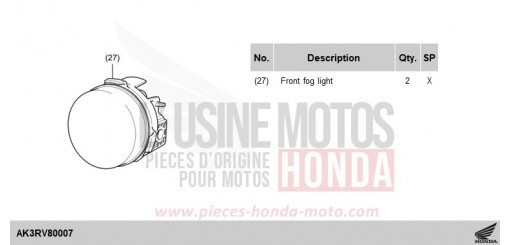 KIT,FR FOG LIGHT ADV350AS de 2025